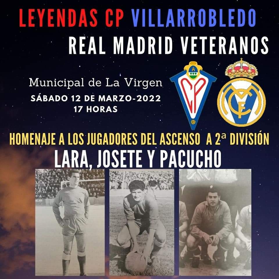 Veteranos Real Madrid homenaje Leyendas Villarrobledo beneficio ASPRONA