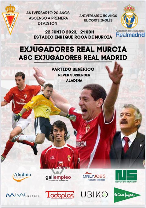 Veteranos Real Murcia Real Madrid investigación oncológica 