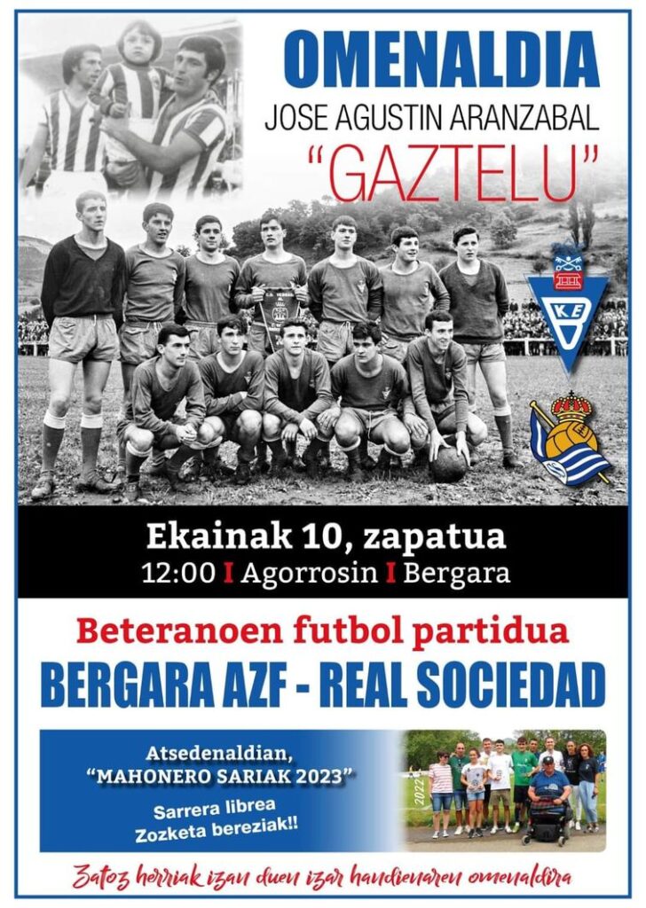 veteranos Real Sociedad homenajean Gaztelu Bergara