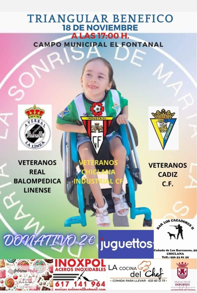 Veteranos del Cádiz CF y de la Balona  iluminan la sonrisa de Marta en Chiclana
