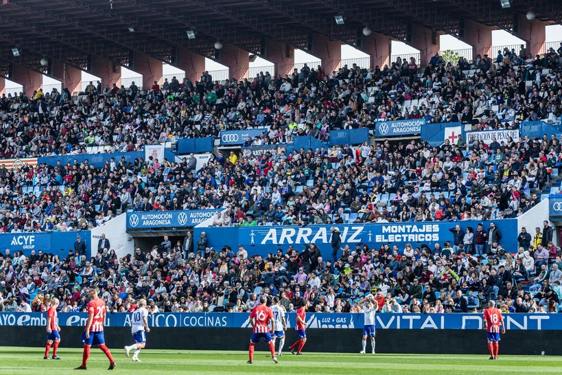 veteranos Real Zaragoza y Atlético Madrid partido Aspanoa