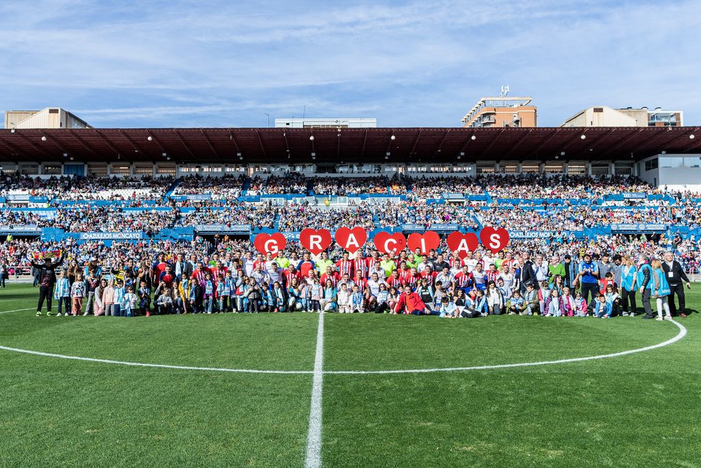 veteranos Real Zaragoza y Atlético Madrid partido Aspanoa