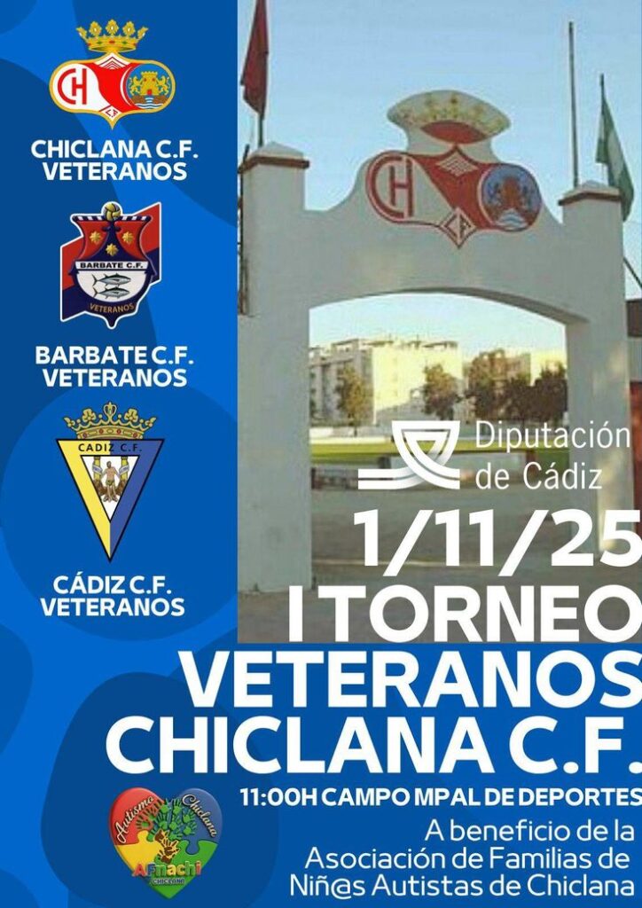 Los veteranos del Cádiz CF en el "I Triangular de Chiclana" a favor de AFNACHI