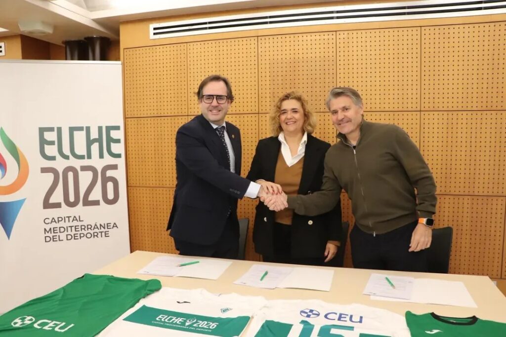 Veteranos del Elche CF y la Universidad CEU Cardenal Herrera llevarán la marca Elche Capital Mediterránea Del Deport